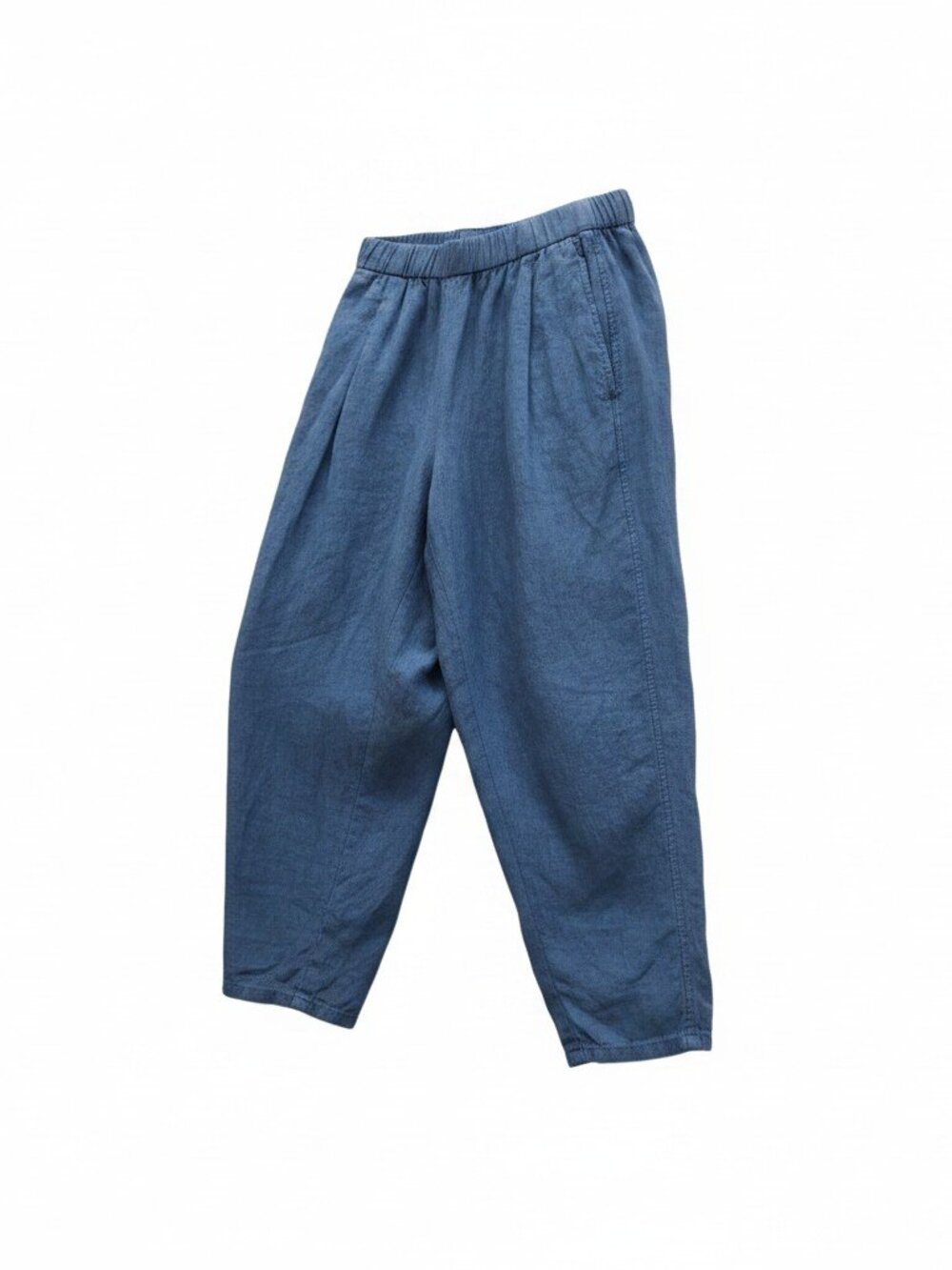 Eileen Fisher Crop Lantern Pants, Size S/P, Dusk (Denim Blue) EUC